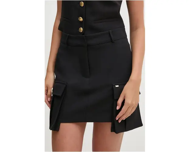 Gaudi fusta culoarea negru, mini, drept, 421FD75003