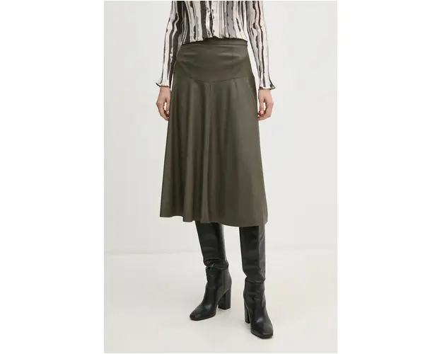 Sandro Ferrone fusta culoarea verde, midi, evazati, SFS15YBESERENA