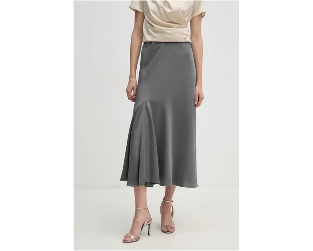 Sandro Ferrone fusta culoarea gri, maxi, evazati, SFS32YBEMANOLO