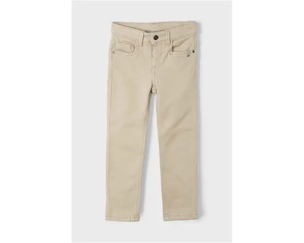 Mayoral pantaloni copii Sponie soft slim fit culoarea bej, neted, 4539