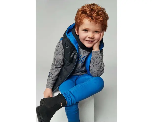 Mayoral pantaloni copii Sponie soft slim fit culoarea albastru marin, neted, 4539