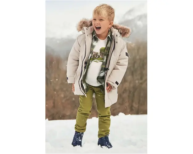 Mayoral pantaloni copii Sponie soft slim fit culoarea verde, neted, 4539