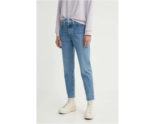 Levi's jeansi 501 CROP SPLIT CRAFT femei high waist, A9425