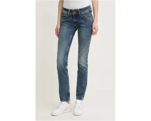 Pepe Jeans jeansi SLIM JEANS LW femei, culoarea albastru marin, PL204729HW6