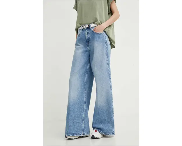 Pepe Jeans jeansi WIDE LEG JEANS UHW femei, PL204740MP4