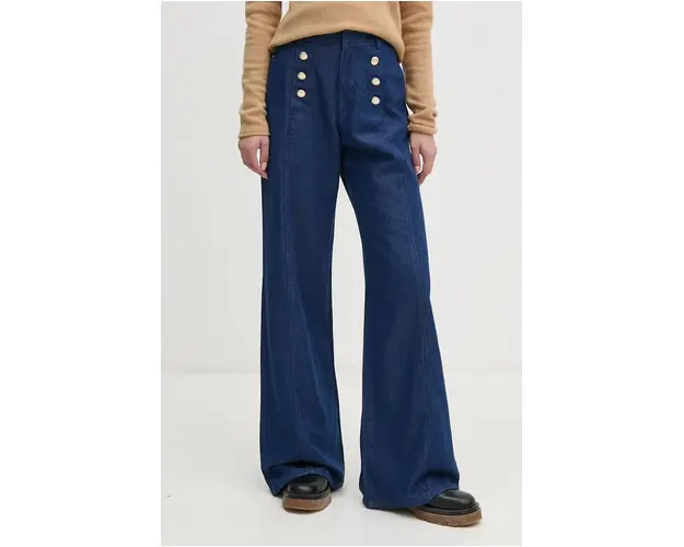United Colors of Benetton jeansi femei, culoarea albastru marin, 43J2DE01W