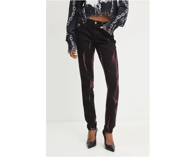 Versace Jeans Couture jeansi femei, culoarea negru, 77HAB5K0 DW081F01