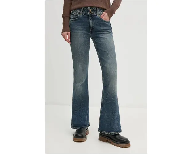 Pepe Jeans jeansi FLARE JEANS MW femei high waist, PL204877HW6