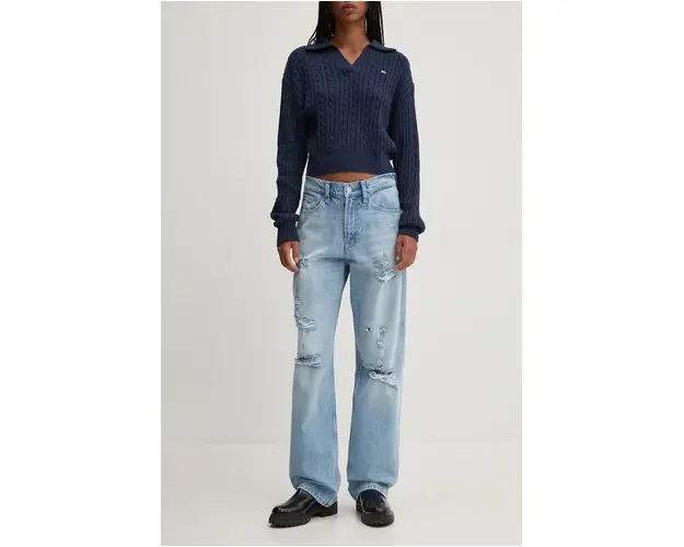 Tommy Jeans jeansi femei high waist, DW0DW19618