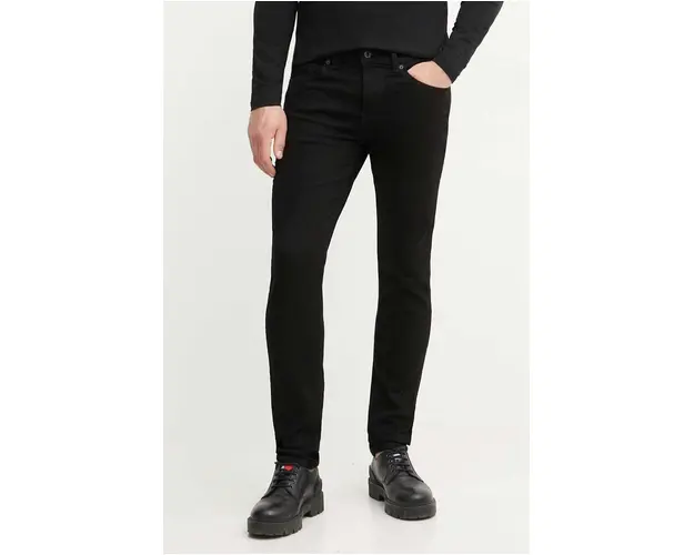 Pepe Jeans jeansi SLIM JEANS barbati, culoarea negru, PM207388XG9