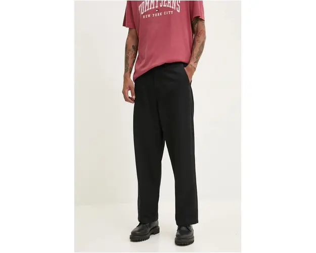 Vans pantaloni de bumbac culoarea negru, cu fason chinos, VN000HZDBLK1