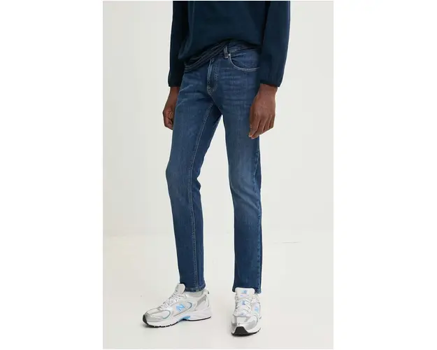 Tommy Jeans jeansi barbati, culoarea albastru marin, DM0DM20187