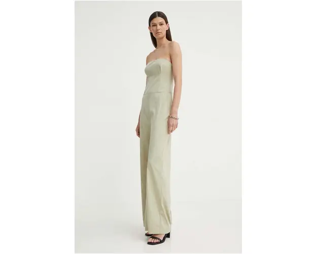 Samsoe Samsoe salopeta SARAI culoarea verde, cold shoulder, F24200071