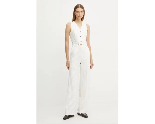 Morgan salopeta PAMEL.F culoarea alb, cu decolteu in v, PAMEL.F