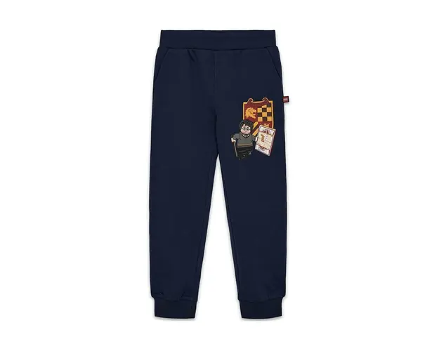 Lego pantaloni de trening din bumbac pentru copii LWPHILO 702 culoarea albastru marin, cu imprimeu, 12011366