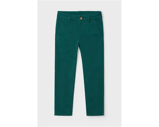 Mayoral pantaloni de bumbac pentru copii culoarea verde, neted, 513