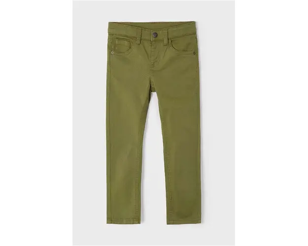 Mayoral pantaloni copii slim fit basic culoarea verde, neted, 517