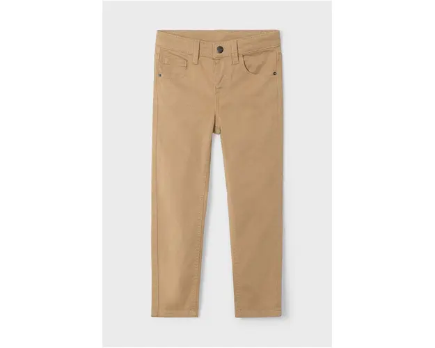 Mayoral pantaloni copii slim fit basic culoarea bej, neted, 517