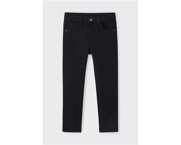 Mayoral pantaloni copii slim fit basic culoarea negru, neted, 517