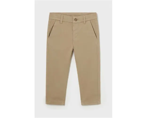 Mayoral pantaloni bebe culoarea bej, neted, 521