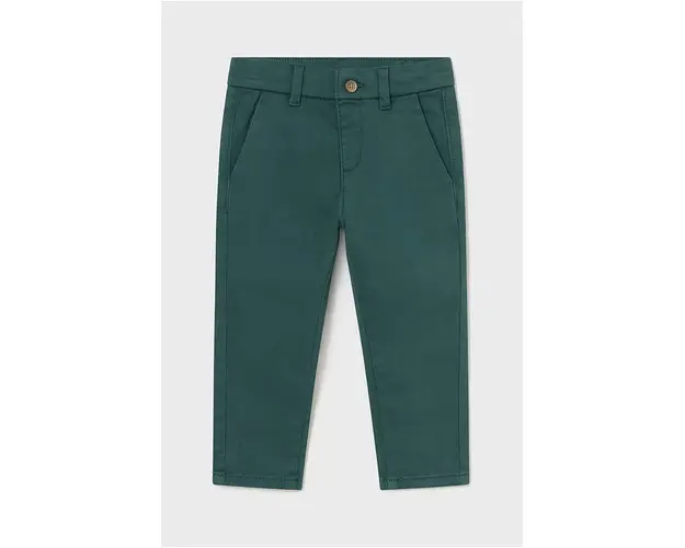 Mayoral pantaloni bebe culoarea verde, neted, 521
