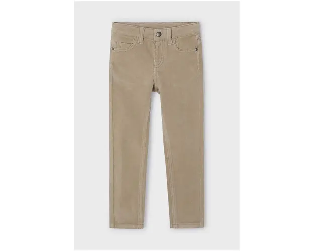 Mayoral pantaloni din catifea pentru copii sztruks slim fit basi culoarea bej, neted, 537