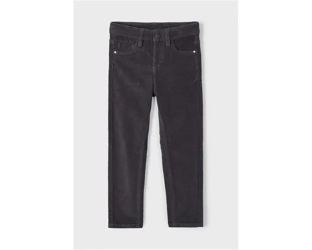 Mayoral pantaloni din catifea pentru copii sztruks slim fit basi culoarea gri, neted, 537