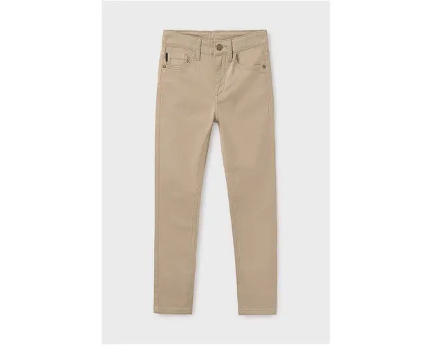 Mayoral pantaloni copii slim fit basic culoarea bej, neted, 582