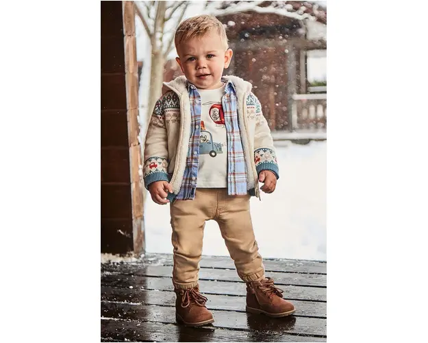 Mayoral pantaloni bebe jogger serża soft culoarea bej, neted, 2536