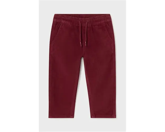 Mayoral pantaloni copii culoarea bordo, neted, 2537