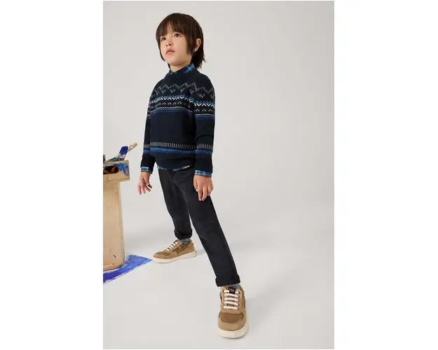 Mayoral pantaloni de bumbac pentru copii relaxed fit neted, 4541