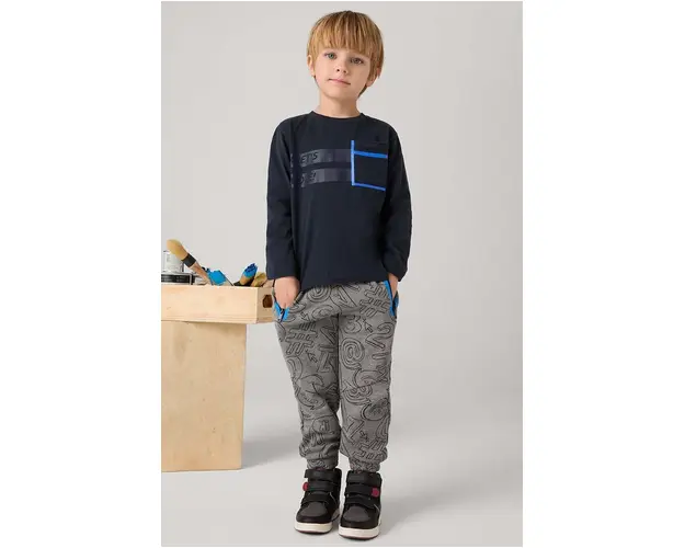 Mayoral pantaloni de trening pentru copii culoarea gri, neted, 4542