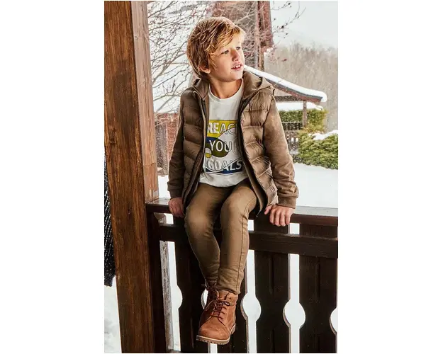 Mayoral pantaloni copii soft culoarea verde, neted, 7531