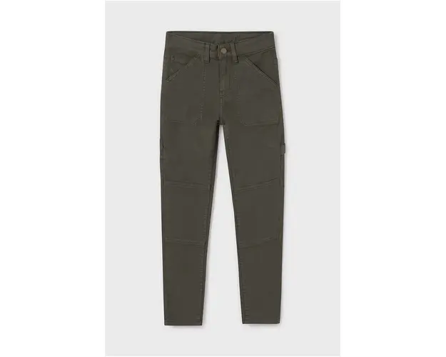 Mayoral pantaloni copii worker culoarea verde, neted, 7535