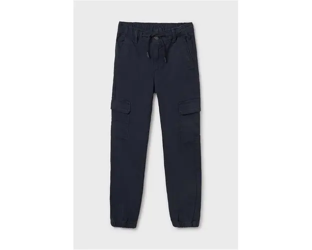 Mayoral pantaloni copii cargo broken culoarea albastru marin, neted, 7541