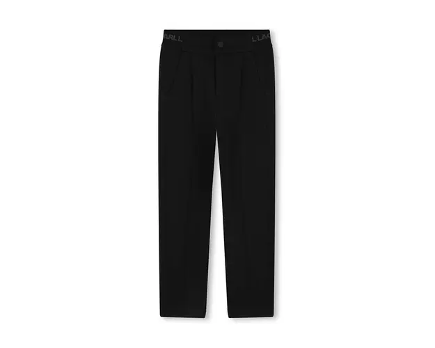 Karl Lagerfeld pantaloni copii culoarea negru, neted, Z30264