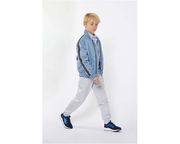 BOSS pantaloni de trening pentru copii culoarea gri, neted, J51153