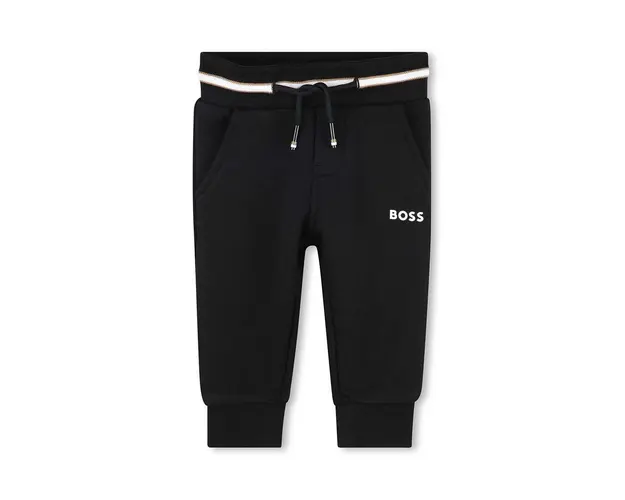 BOSS pantaloni de trening pentru bebelusi culoarea negru, neted, J51272