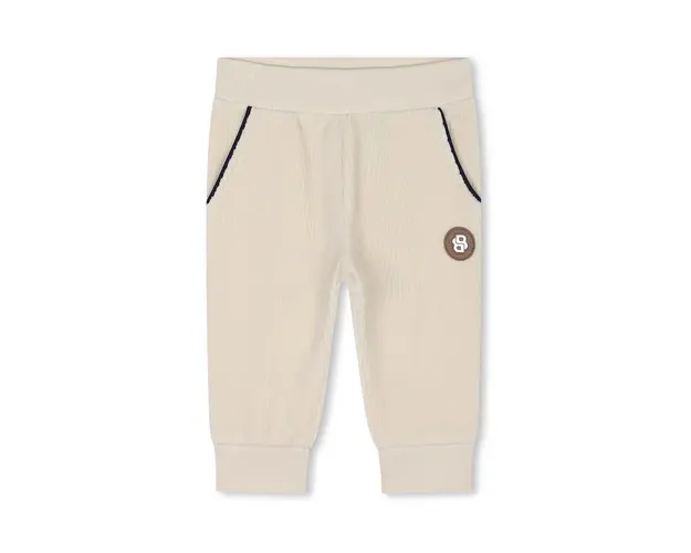 BOSS pantaloni de trening pentru copii culoarea bej, neted, J51273