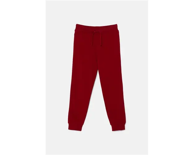 United Colors of Benetton pantaloni de trening din bumbac pentru copii culoarea rosu, neted, 3J68CF01P
