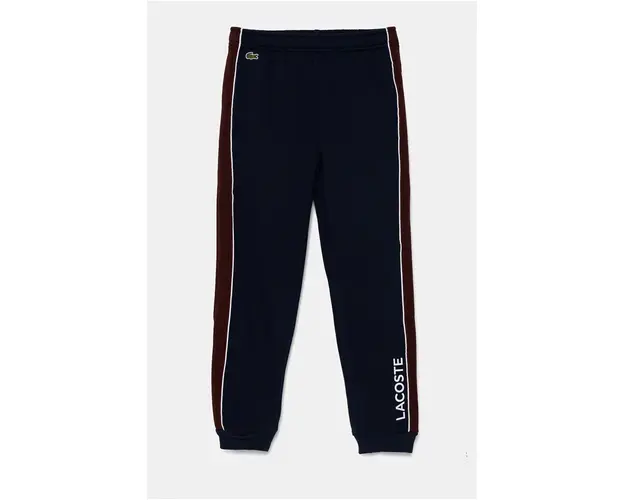Lacoste pantaloni de trening pentru copii culoarea albastru marin, modelator, XJ2452
