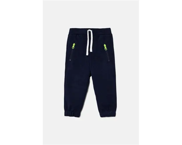 United Colors of Benetton pantaloni de trening pentru copii culoarea albastru marin, neted, 330SGF03Z