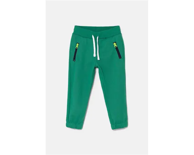 United Colors of Benetton pantaloni de trening pentru copii culoarea verde, neted, 330SGF03Z
