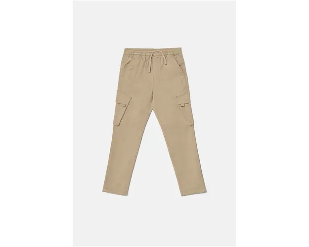 United Colors of Benetton pantaloni copii culoarea bej, neted, 4HM6YF00M