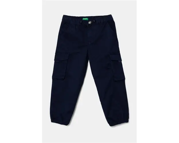 United Colors of Benetton pantaloni copii culoarea albastru marin, neted, 4XZXGF022