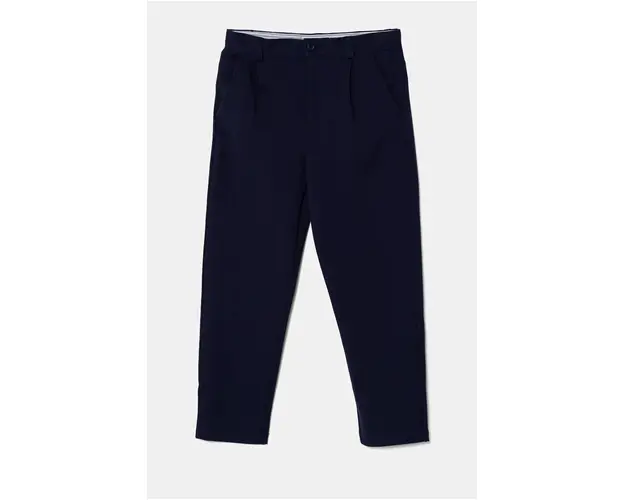 United Colors of Benetton pantaloni copii culoarea albastru marin, neted, 4EOMCF03N