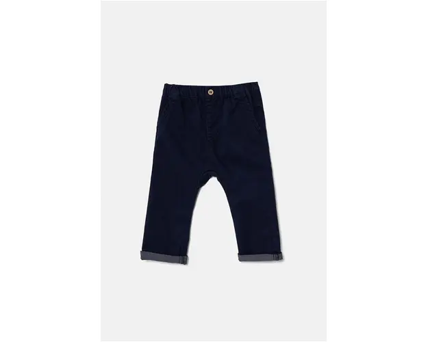 United Colors of Benetton pantaloni bebe culoarea albastru marin, neted, 4AU0AF018