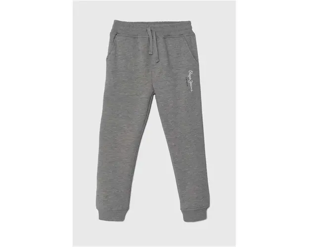 Pepe Jeans pantaloni de trening pentru copii NEW LAMONTY JOGG culoarea gri, cu imprimeu, PB210712