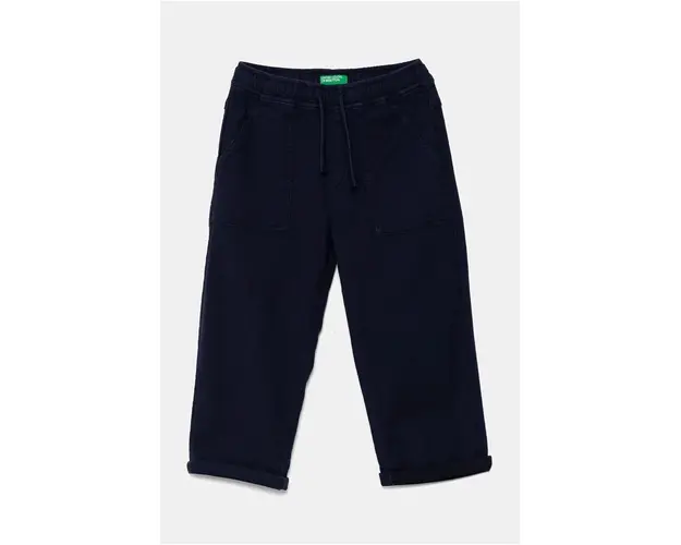 United Colors of Benetton pantaloni copii culoarea albastru marin, neted, 47K0GF026