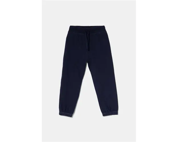 United Colors of Benetton pantaloni de trening pentru copii culoarea albastru marin, neted, 3EB5CF05L